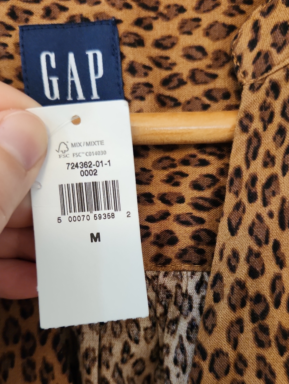 GAP Cheetah Print Tunic Dress (M) - Picture 4 of 12
